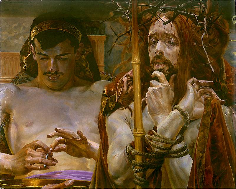 Jacek Malczewski, Christ before Pilate, 1910. See here.